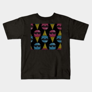 Ice Cream Cross Stitch Print Kids T-Shirt